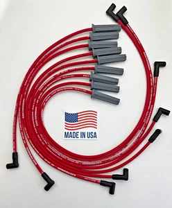 BUICK 8.5MM SPIRAL CORE RED HEI SPARK PLUG WIRES 350 400 401 425 430 455 USA - Picture 1 of 7