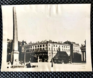 HOTEL DE RUSSIE IN THE PIAZZA DEL POPOLO ROME, ITALY 10-2-28 B/W PHOTOGRAPH - Picture 1 of 3