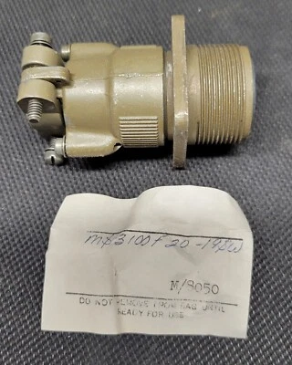 ITT Cannon Connector MIL-Spec MS3100F 20-19SW 3-Pin w/ backshell - Image 1 of 4