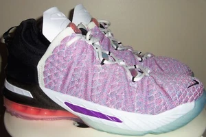 NEW 2021 NIKE LEBRON 18 XVIII "GRAFFITI" MULTI/ BLK/ CHLOR SHOES 6 YOUTH (NWOB) - Picture 1 of 4