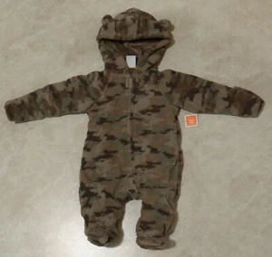 Boys Infant Fleece Eared Pram Bunting Bodysuit-3-6M - Picture 1 of 2