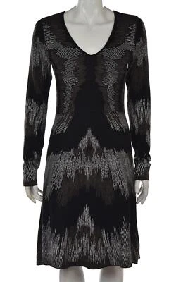 Vestido para mujer Renuar talla XS negro blanco suéter algodón por encima de la rodilla Foto 1 de 4