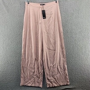 Nasty Gal Tailored Wide Leg Trouser Women 14 Peach Stretch High Rise Career NWT - Picture 1 of 11