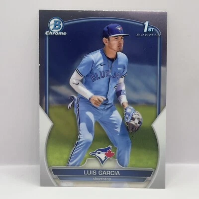 2022 Topps Bowman Baseball Luis Garcia 1st Chrome BCP-94 Toronto Blue Jays - Image 1 of 2