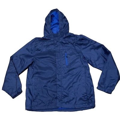 Outdoor Life Windbreaker Rain Jacket Men L Blue Nylon Hooded Y2k Street Gorpcore - Image 1 of 4