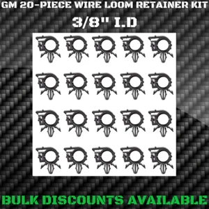 1959+ Buick Park Avenue Interior Engine Harness Wire Loom Clip Retainers KIT 3/8 - Picture 1 of 2
