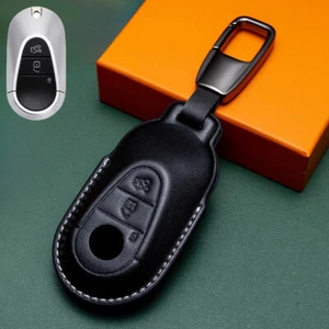 Genuine Leather Car Key Case Cover For Benz W223 W206 C260 C300 S450 S500 C E S - Picture 1 of 4