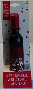 (Posten von vier) 3 in 1 Magnetischer Wein & Flaschenverschluss Öffner Korkenzieher Brandneu - Bild 1 von 7