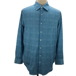 Bugatchi XL Multicolor Plaid Button-Up Long Sleeve Casual Men's Shirt - Picture 1 of 7