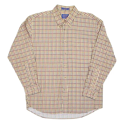 PENDLETON Mens Flannel Shirt Beige Check Long Sleeve L - Image 1 of 4