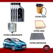 KIT TAGLIANDO FORD FIESTA VI 1.5 TDCi 75CV 55KW DAL 09/2012 + OLIO FORD F 5W30