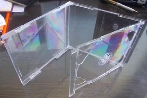 2 Double CD Jewel Case 10.4mm Standard for 2 CDs with Clear FOLD-OUT Tray HQ AAA - Picture 1 of 4