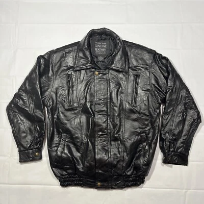 Abrigo Maxam Para Hombres Italiano Mosaico Genuino Grano Superior Piel de Cordero Talla L Negro Foto 1 de 4