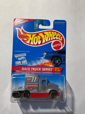 Camión de carreras Hot Wheels Kenworth T600 1995 plateado # 381 serie 2 de 4 Foto 1 de 3