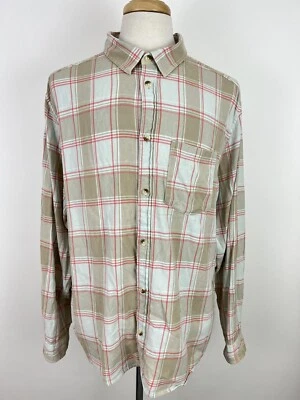 Urban Outfitters BDG Men's Button Up Shirt Size XL Brown Beige Color Long Sleeve - Image 1 of 4