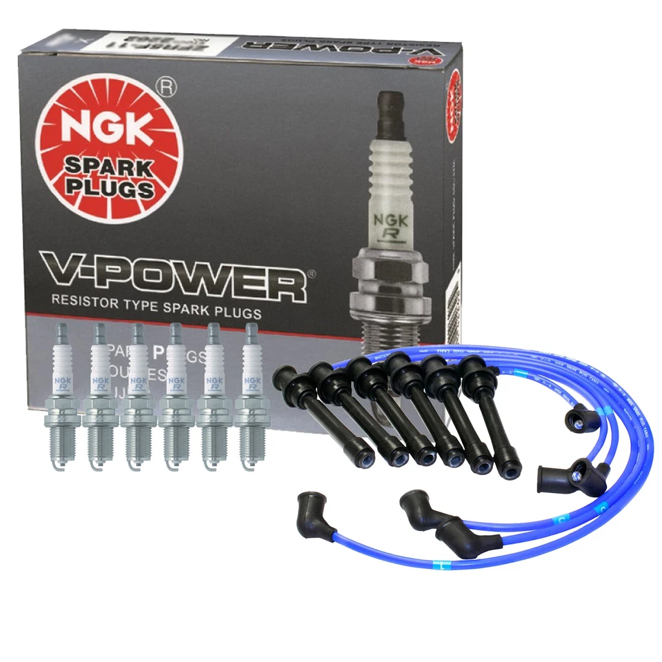 Kit de cable NGK y 6 bujías de alimentación en V para Hyundai Tuburon Kia Optima V6 Foto 1 de 1