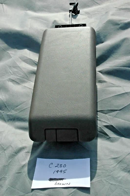 1994-1998 C220 C280 230 Center Console Arm Rest / Storage Lid Brown 2026800078 - Image 1 of 4