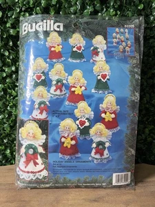 Neu 1994 Bucilla Weihnachten Urlaub Engel Filz Applikation Ornamente 83205 - Bild 1 von 8