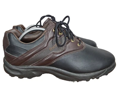 Footjoy Greenjoys Golf Shoes Men's 11 Wide Black Brown 45564 Soft Spikes - Image 1 of 4