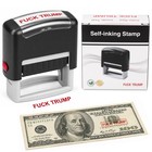Fuck Trump Stamp - Self Inking Red Ink Stamp for Money, Office Supplies, Ele
