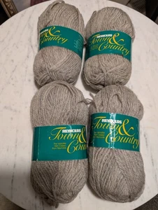 Reynolds Town & Country 4 Skeins Gray Yarn - Picture 1 of 4
