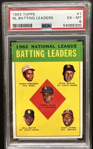 1963 Topps #1 N.L. Batting Leaders - PSA 6 - Picture 1 of 2