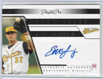 2006 TRISTAR Prospects Plus Farm Hands Auto Gold /25 - EVAN LONGORIA - #FH29 - Image 1 of 2