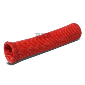 6" UNIVERSAL HIGH HEAT SHIELD RED SPARK PLUG WIRE BOOT PROTECTOR SLEEVE COVER - Picture 1 of 4