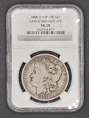 1888-O (Double Die Obverse "Hot Lips"  VAM-4) Morgan Dollar | NGC VG10 - Image 1 of 4