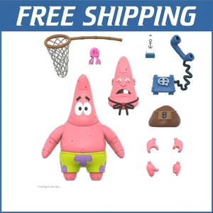7-Inch Patrick Starr Action Figure with Removable Krusty Krab Hat & Accessories - Picture 1 of 9