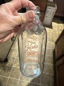 Village Farm Dairy ACL Quart Milk Bottle Toledo Ohio OH - Picture 1 of 14