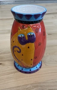 Vaso per gatti multicolore Laurel Burch 6". - Foto 1 di 9
