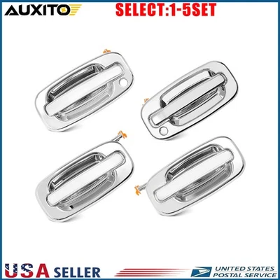 Matte Black Door Handle Covers Fit 2000-2006 GMC Yukon XL 1500 2500 4-20X - Image 1 of 4