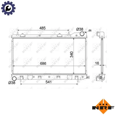 RADIATOR ENGINE COOLING 53595 FOR EJ205 2.0L 4cyl - Image 1 of 4