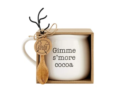 ¡NUEVO! Juego de 2 tazas de cacao "Gimme S'more Cocoa" tenedor/cuchara para asar malvavisco Foto 1 de 2