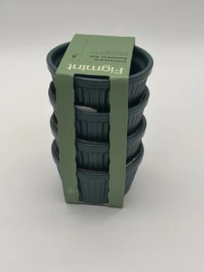 4-teiliges Steingut Auflaufförmchen Set dunkelgrün - Figmint, NEU - Bild 1 von 6