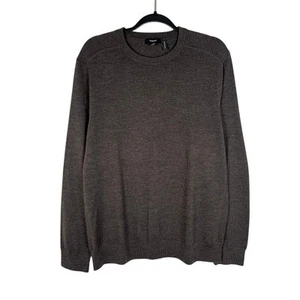 THEORY RILAND Herren Pullover Rundhals Merinowollmischung XL meliert braun  - Bild 1 von 8