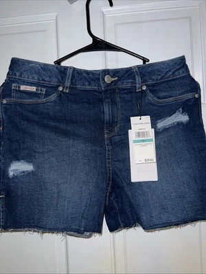 Calvin Klein Girls 7-16 Denim Shorts - Image 1 of 4
