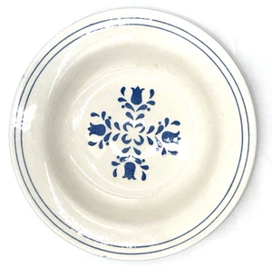 Flora Stoneware Bowls Set of 2 Blue Tulip Floral 7.5" Soup Cereal Made in Brazil - Picture 1 of 12