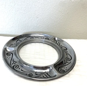 Lenox Vibe Cheese and Cracker Serving Tray round silver Metal Server Ware 11" - Picture 1 of 14