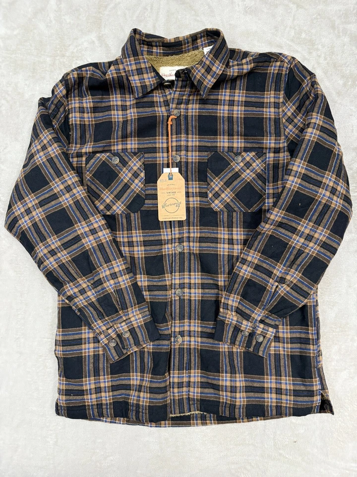 Weatherproof Vintage sweater Mens L/G Blue Fleece Knit henley thickWeatherpro - Image 1 of 4