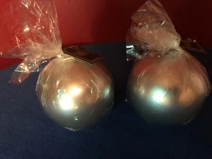 25./Silberhochzeit Mikasa Silber Kugel Kerzen - 2er Set - Brautpaar - Bild 1 von 4