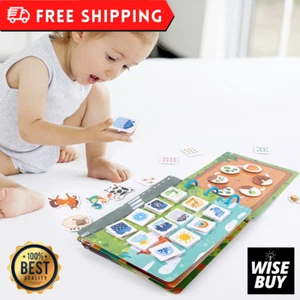 Montessori Busy Book For Kids Preschool Kids Learning Toys Toddler Activity Book - Picture 1 of 22