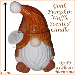 Gonk Shaped Pumpkin Waffle Scented Candle NEW - Picture 1 of 24