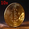 10xBITCOIN Gold Plated Physical Bitcoin in protective acrylic case FAST SHIPPING