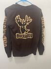 Bucked Up Long Sleeve Brown with Camo Light Brown Logo.Pre-Owned.Size S#19