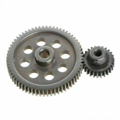 2PCS Metal Spur Differential Gear 64T Motor Pinion Cogs Set for HSP 1/10 RC Car - Image 1 of 4
