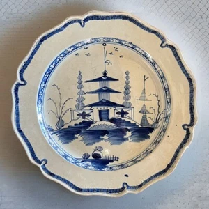 Plato Chinoiserie Antiguo Inglés “China Glaze”, C 1780, Para Reparación - Imagen 1 de 5