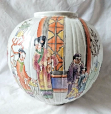 CHARMING LARGE ORIENTAL CHINESE VASE 20TH CENTURY FAMILLE PALATTE - Image 1 of 4