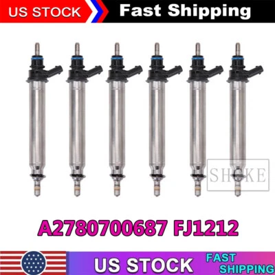 6x Fuel Injectors for 2012-2017 Mercedes-Benz C300 2.0L L4 FJ1212 A2780700687 US Foto 1 de 4